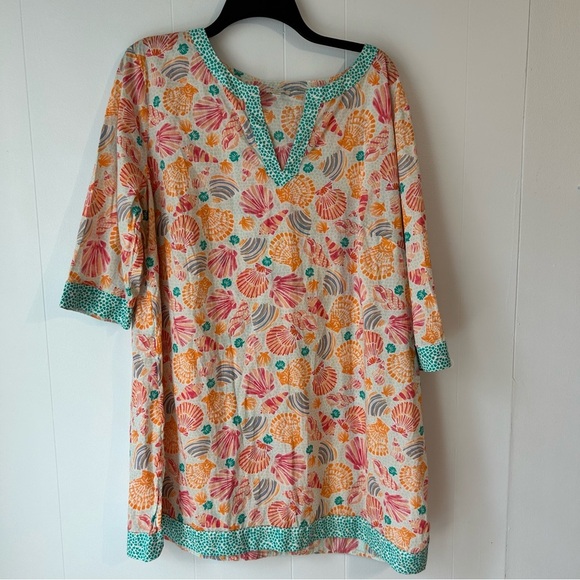 Women’s Talberts 2 XL nautical print with Teal Accents Great preowned condition - Picture 1 of 8